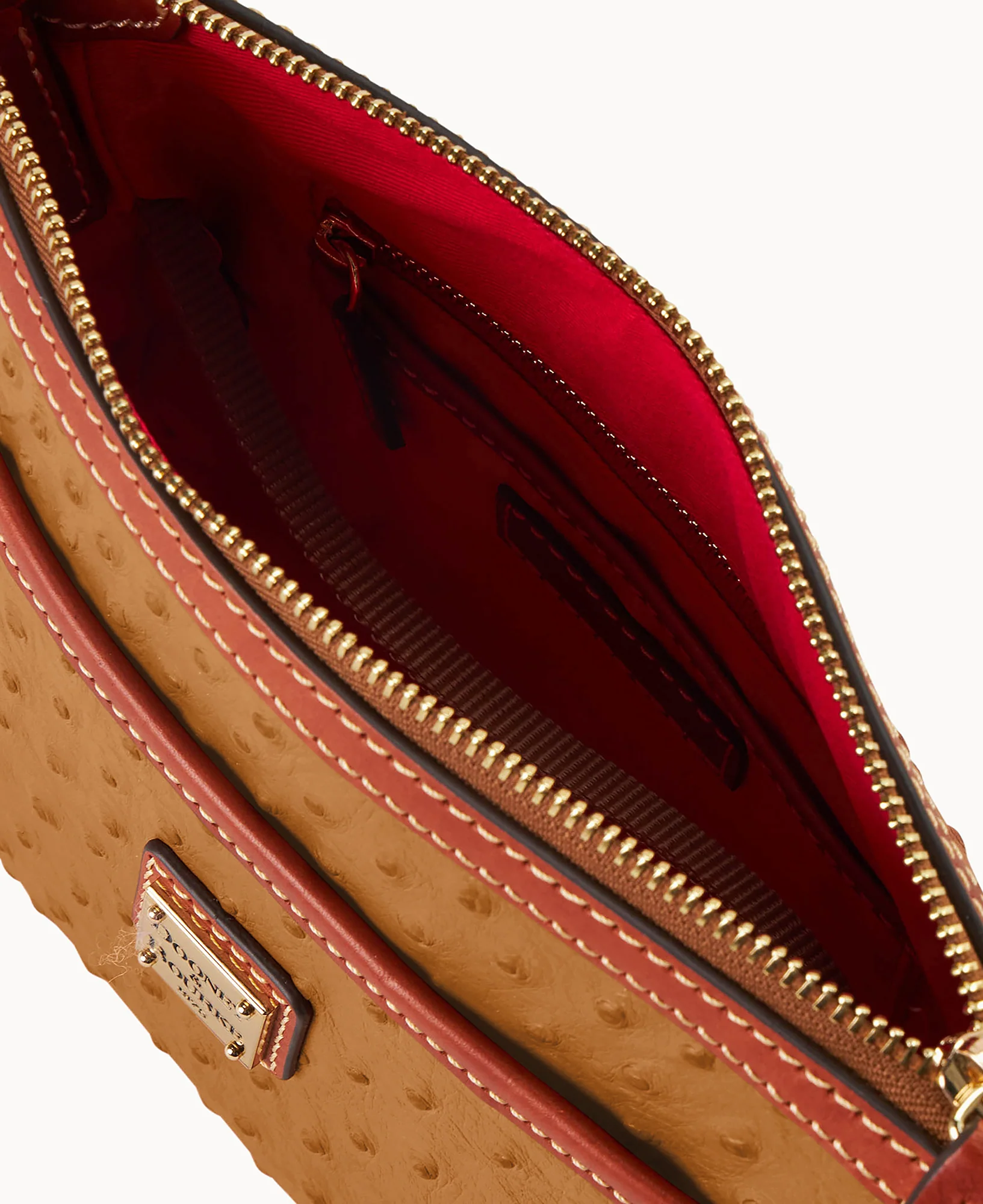 Ostrich East West Pocket Crossbody - Image 15