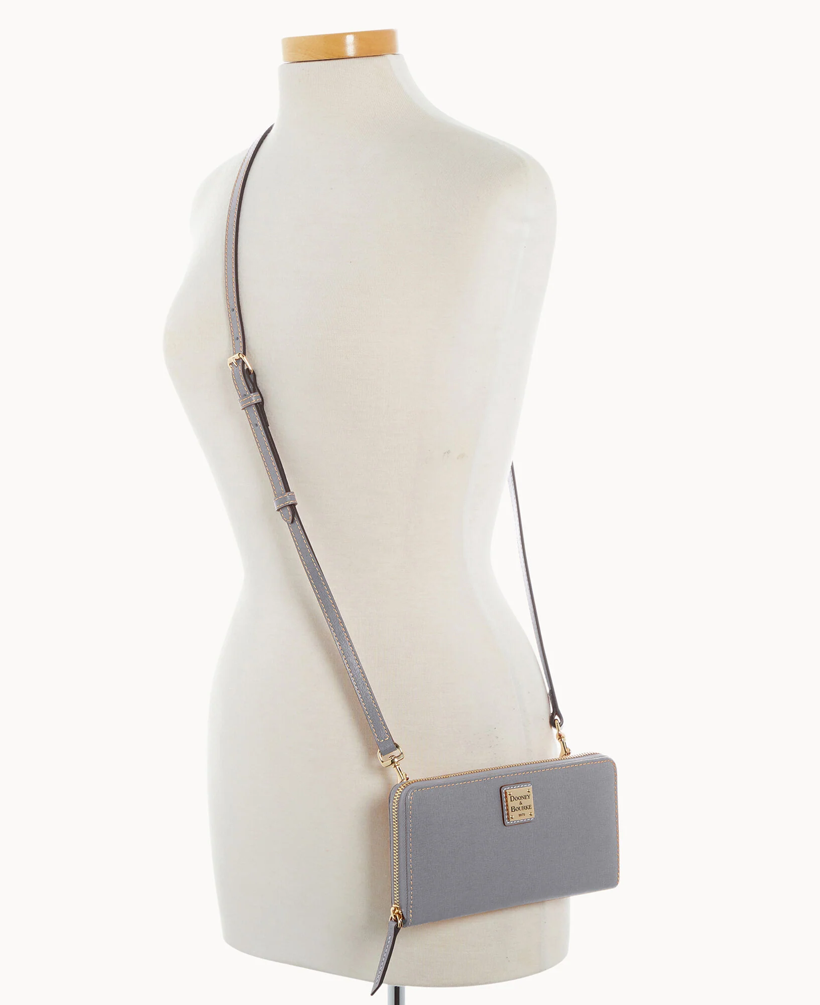 Saffiano Large Zip Around Wristlet Crossbody - Image 4