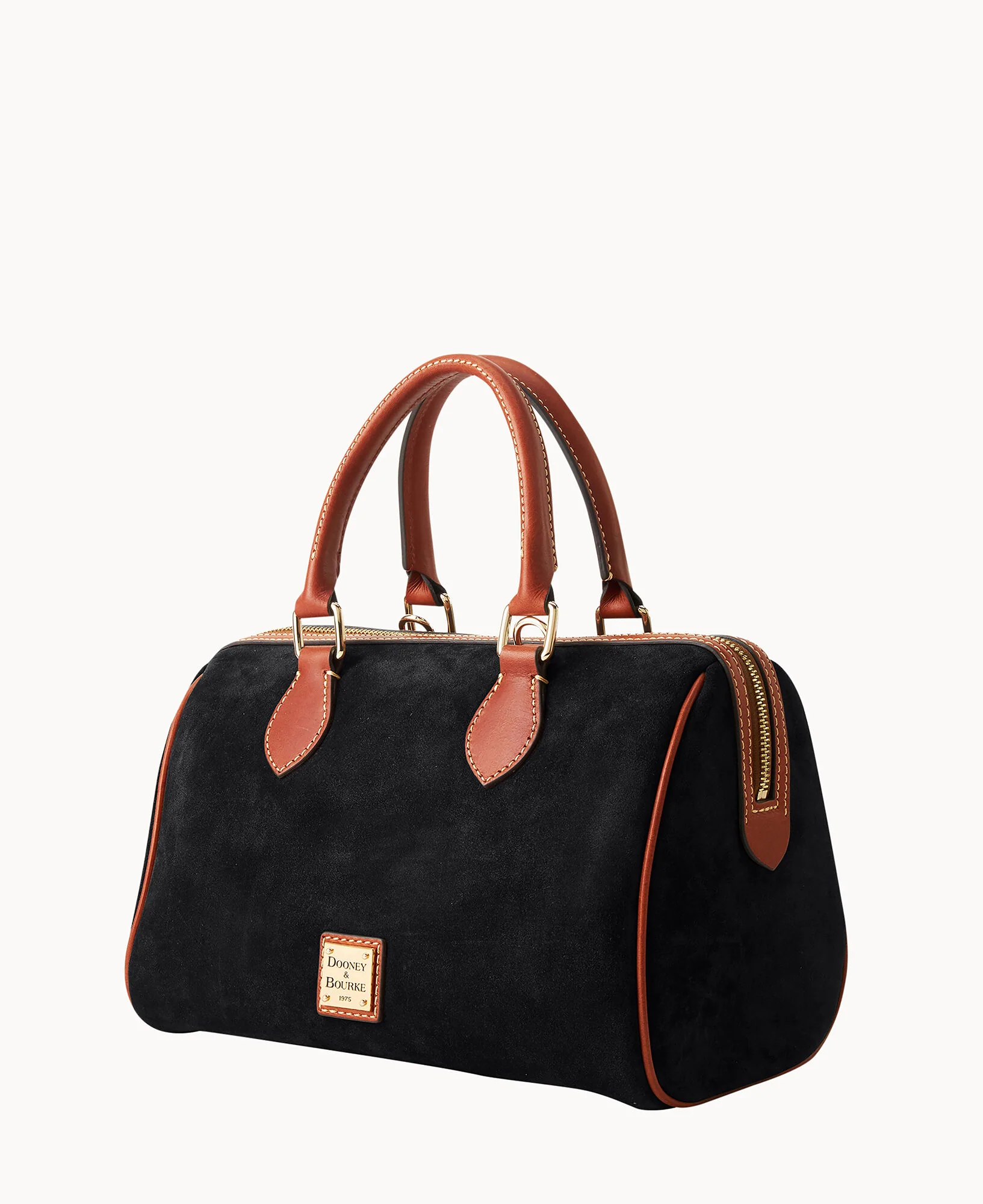 Suede Barrel Satchel - Image 10
