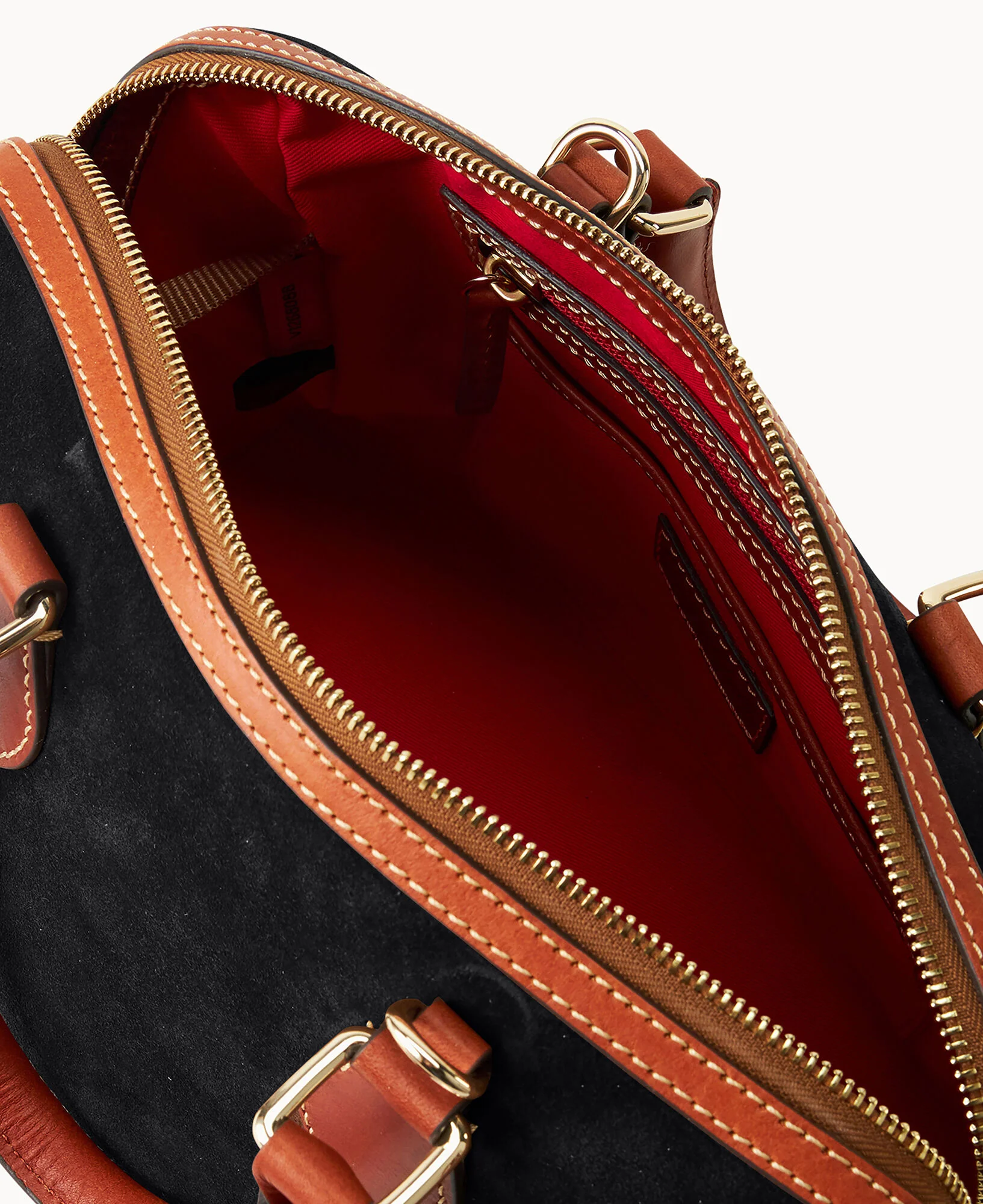 Suede Barrel Satchel - Image 11