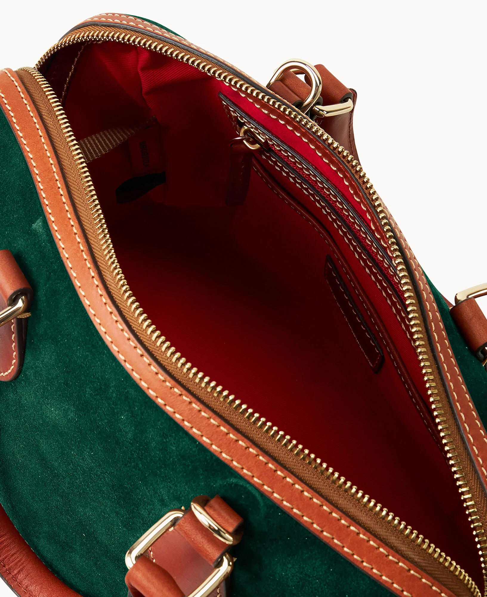 Suede Barrel Satchel - Image 15
