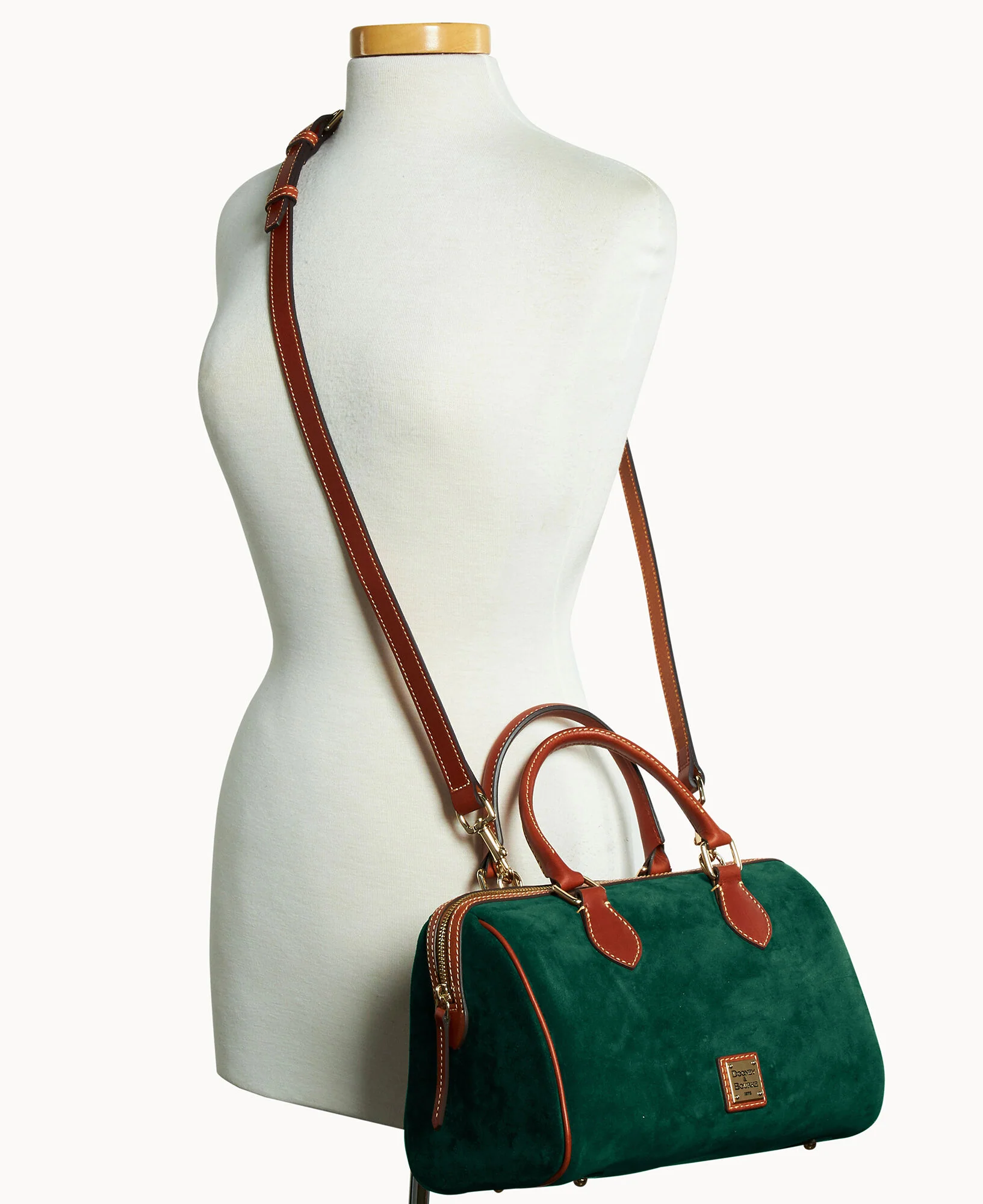 Suede Barrel Satchel - Image 16
