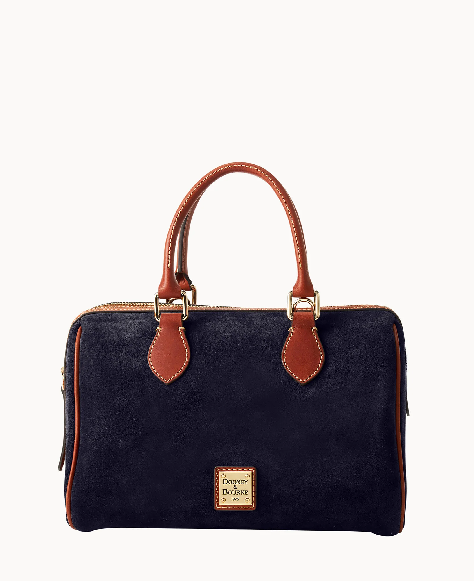 Suede Barrel Satchel - Image 17