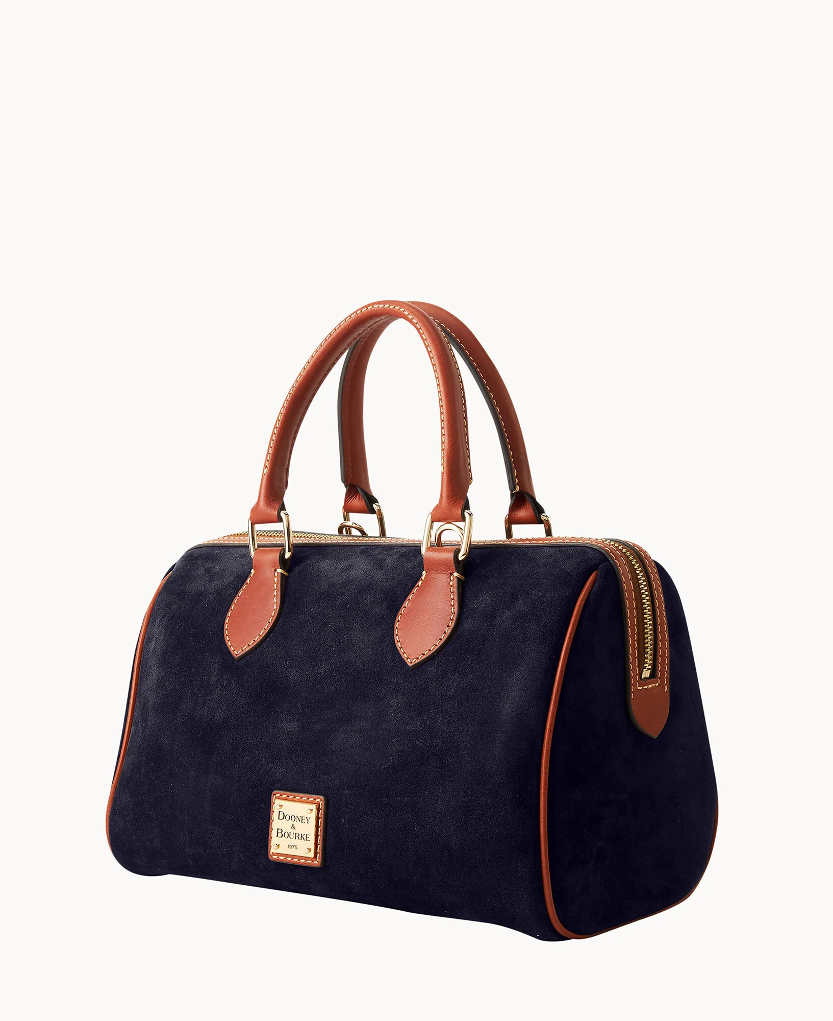 Suede Barrel Satchel - Image 18