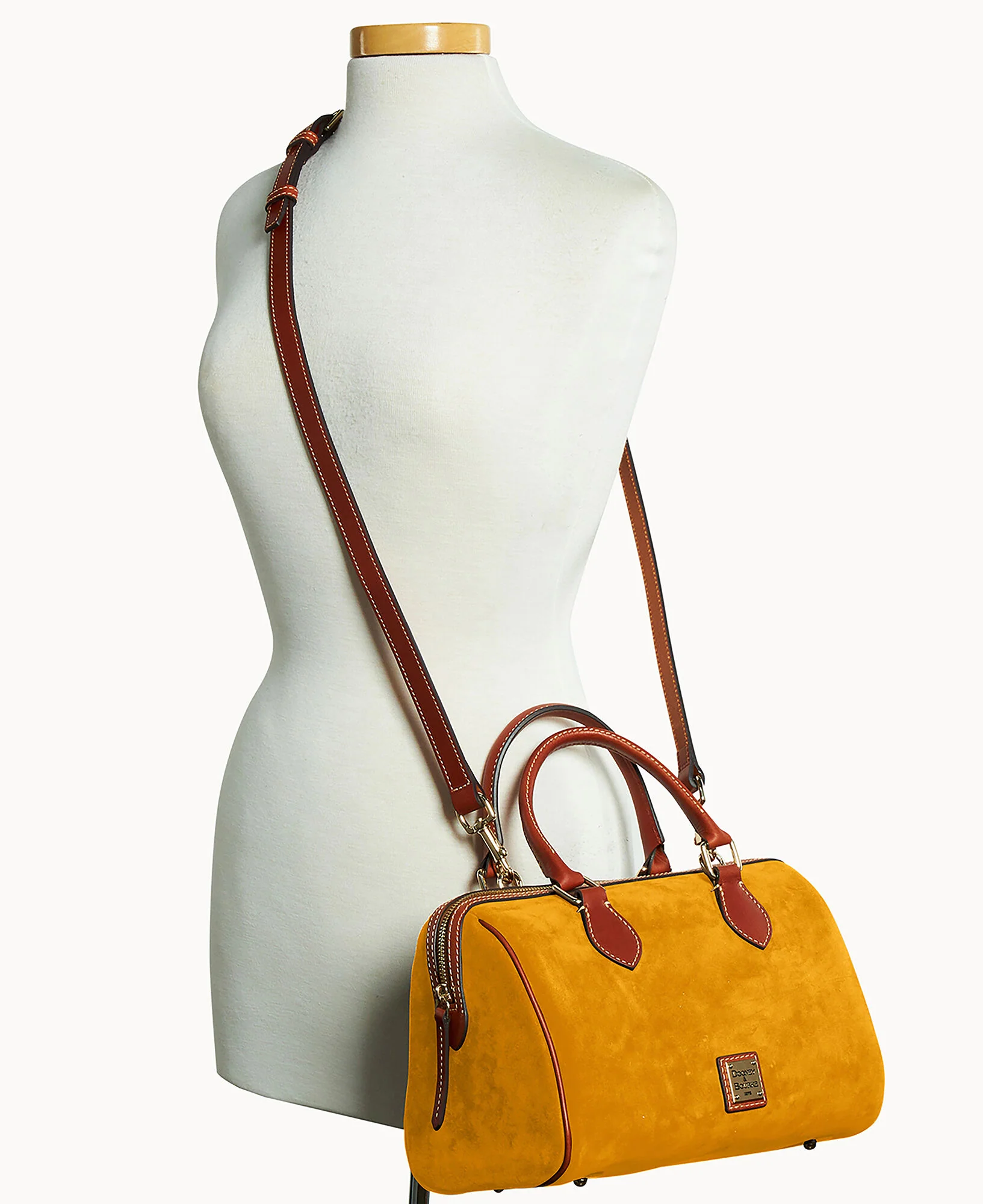 Suede Barrel Satchel - Image 28