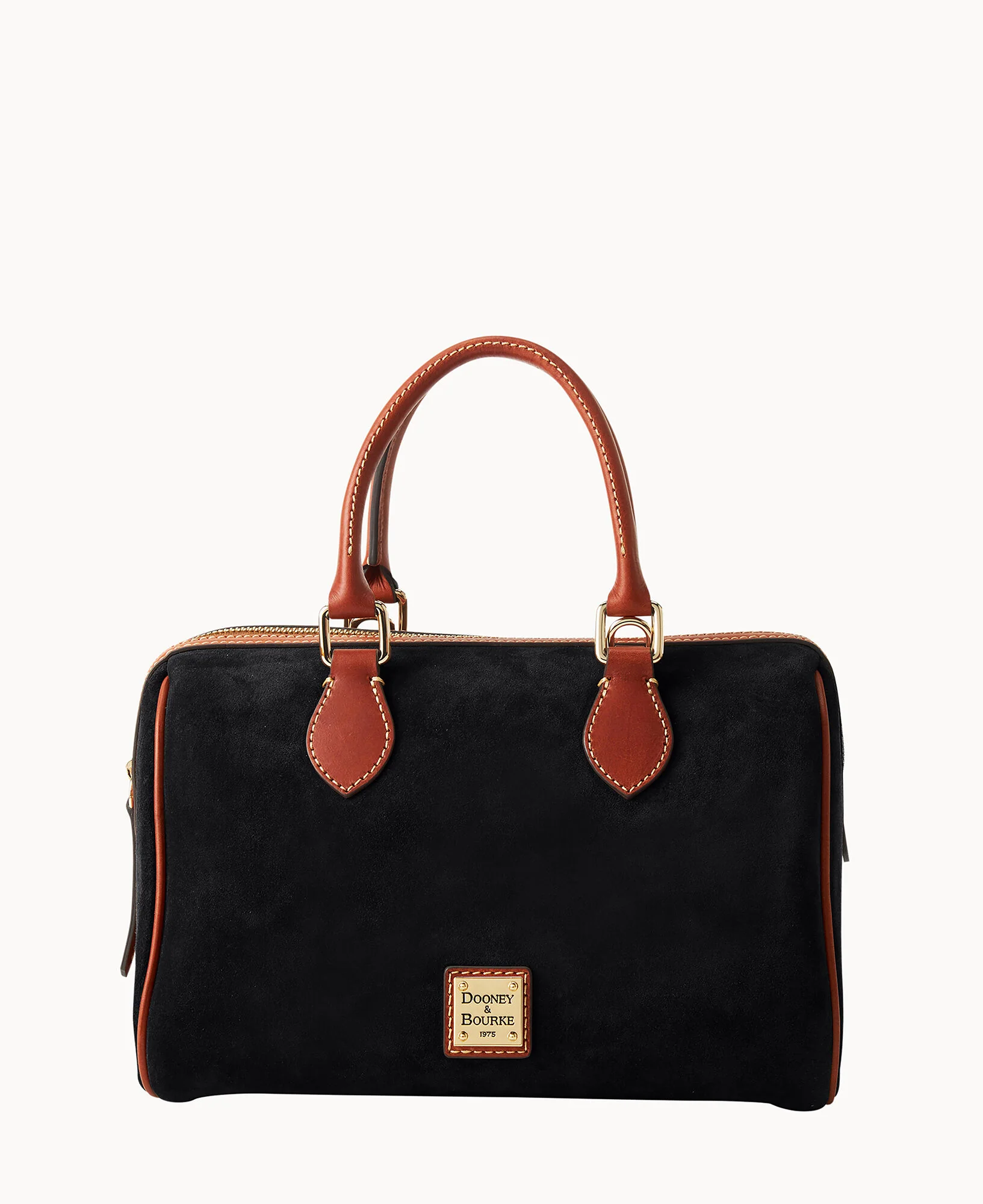 Suede Barrel Satchel - Image 9